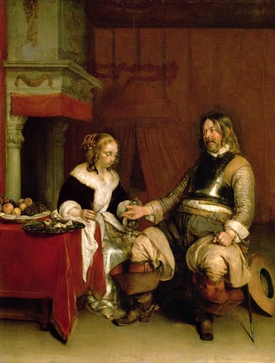 紳士の兵士 作： Gerard ter Borch